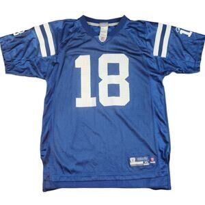 Reebok NFL onfield Indianapolis colts Payton Manning jersey #18 blue & white